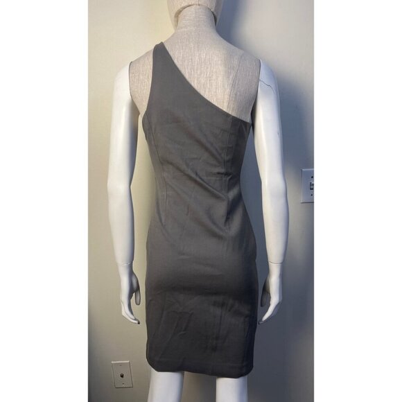ALEXANDER WANG ONE SHOULDER BODYCON PENCIL DRESS SMALL 2/4 - Picture 5 of 8